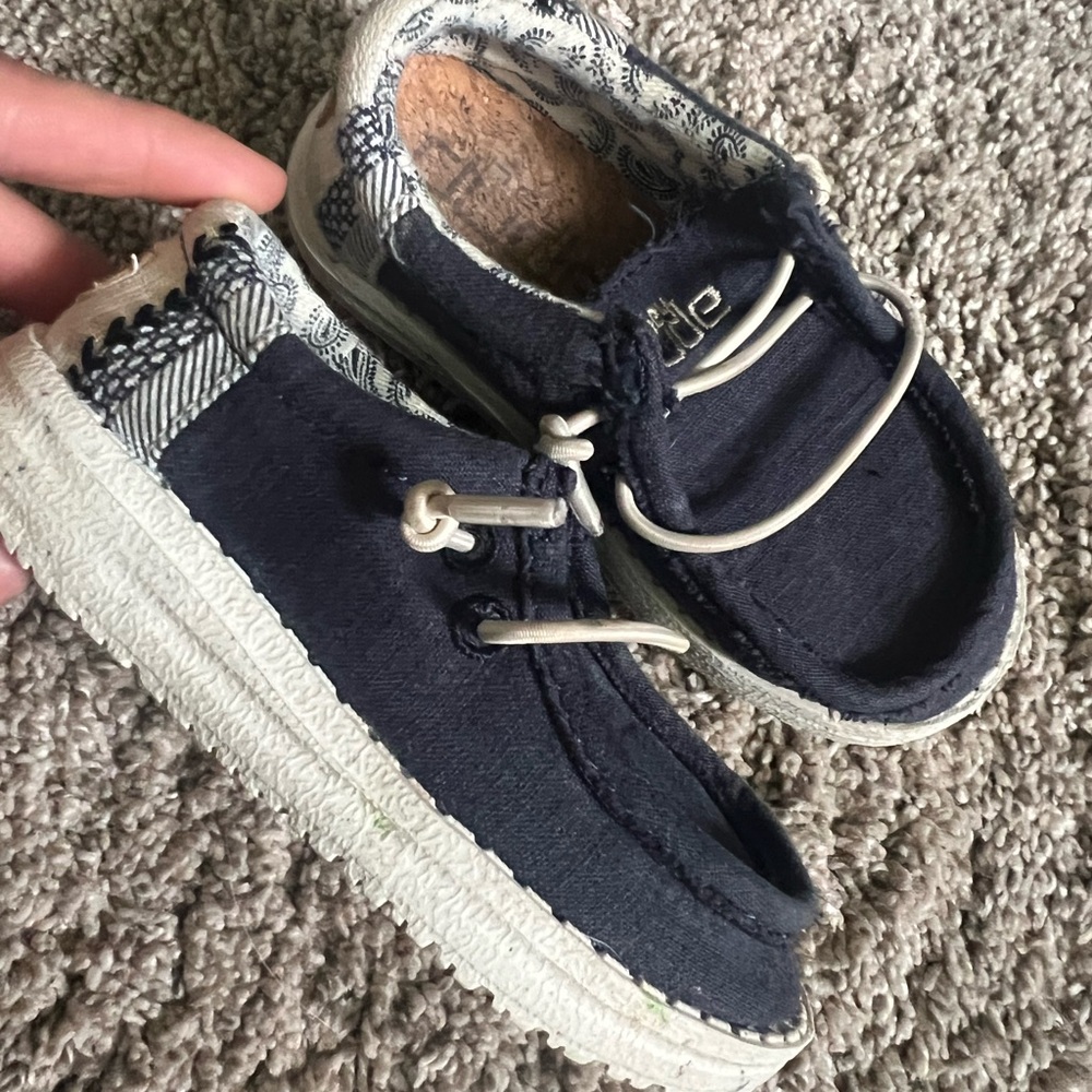 Navy blue hey dudes . Toddler size 7